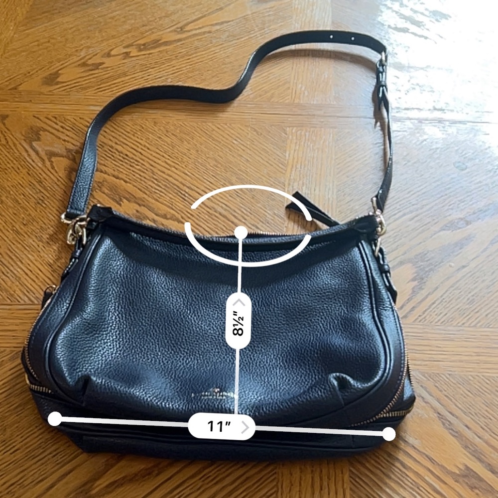 kate spade Ella Navy Blue Pebbled Leather Crossbody Bag - Picture 9 of 13